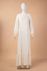 قميص نوم طويل بتصميم ملكي وكشكش فاخر #1128