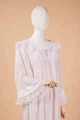 قميص نوم بياقة كشكش ودانتيل فاخر #1125