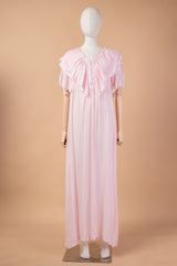 قميص نوم دانتيل بطبقتين كاب على الأكتاف والصدر #1124