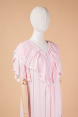 قميص نوم دانتيل بطبقتين كاب على الأكتاف والصدر #1124