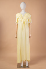 قميص نوم دانتيل بطبقتين كاب على الأكتاف والصدر #1124