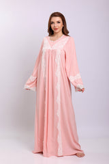 قميص نفاس بتصميم دانتيل طويل فاخر #1121