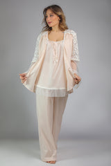 بجامة نفاس دانتيل – أناقة وراحة للأم الجديدة #1136