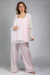 بجامة نفاس دانتيل – أناقة وراحة للأم الجديدة #1136