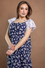 جلابيات ورود ناعمة بالنمط الكلاسيكي وأكتاف الدانتيل #1425