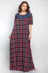 Viscose cotton check shirt