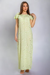 قميص قطن لينو نقي بألوان ربيعية ونقشات ورود ناعمة #1401