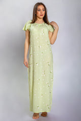 قميص قطن لينو نقي بألوان ربيعية ونقشات ورود ناعمة #1401