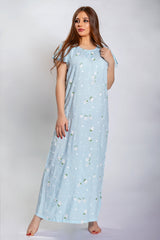 قميص قطن لينو نقي بألوان ربيعية ونقشات ورود ناعمة #1401