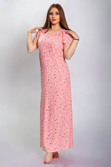 قميص قطن لينو نقي بألوان ربيعية ونقشات ورود متقاربة #1402