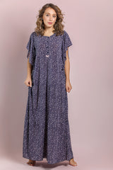 جلابية ليكرا ناعمة بأكمام دائرية قصيرة