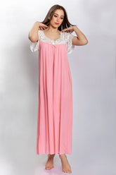 قميص نوم ليكرا ناعم بنقشة مخططة ناعمة #1321