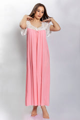 قميص نوم ليكرا ناعم بنقشة مخططة ناعمة #1321