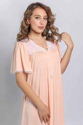 قميص كلاسيكي من القطن مع المودال بياقة شكل V