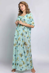 جلابية بنقشة الورود من ألياف الليكرا الرقيقة