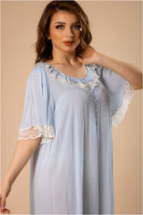 قميص نفاس قطن رايون منقط فاخر #1103