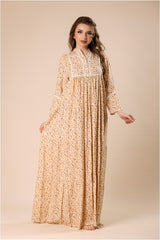 فستان ساند بيتي – لمسة ناعمة بنقشة دافئة #1216