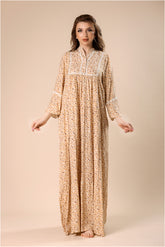 فستان ساند بيتي – لمسة ناعمة بنقشة دافئة #1216