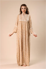 فستان ساند بيتي – لمسة ناعمة بنقشة دافئة #1216