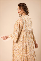 فستان ساند بيتي – لمسة ناعمة بنقشة دافئة #1216