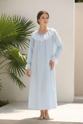 قميص نفاس قصة واسعة بتصميم تطريز ناعم على الصدر #1515