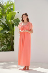 قميص نفاس كلاسيك بأكتاف دانتيل #1142