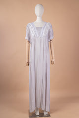 قميص نفاس قطن بتفاصيل دانتيل وكشكش أنثوي #1137