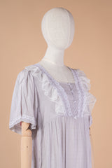 قميص نفاس قطن بتفاصيل دانتيل وكشكش أنثوي #1137