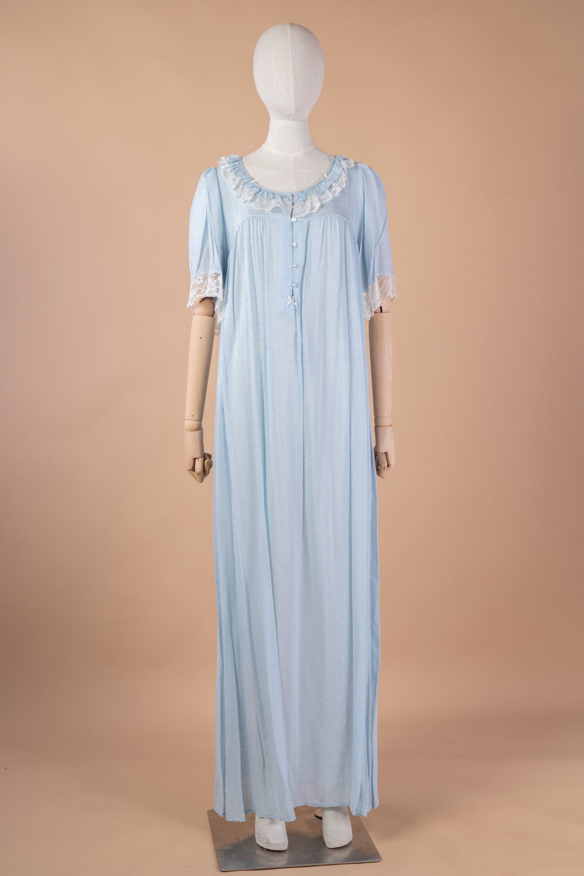 قميص نفاس كم قصير بياقة كشكش ناعمة #1133