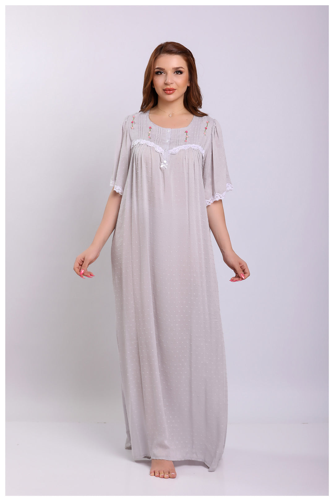 قميص نوم ناعم بألوان باستيلية هادئة #1325