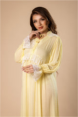 فستان نفاس & قطن رايون منقط فاخر #1106