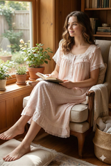 قميص نوم ميدي بقصة فاخرة وراقية #1501